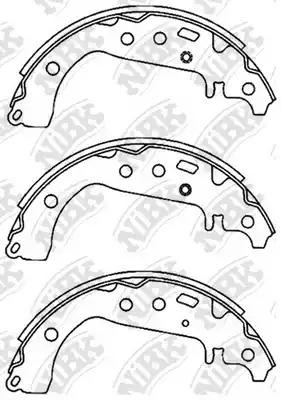 Колодки тормозные TOYOTA Celica,Yaris задние барабанные (4шт.) NIBK FN2383 NIBK