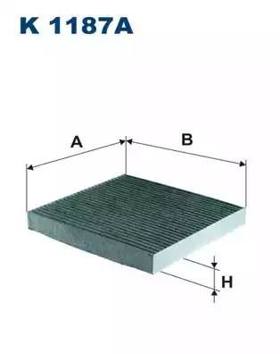 Фильтр воздушный салона HONDA Accord (03-13) угольный FILTRON K1187A FILTRON