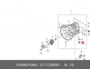 Пробка сливная SSANGYONG Actyon (06-),Kyron (05-),Rexton (03-) картера масляного 3111208001 SSANG YONG