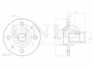 Ступица KIA Spectra (00-),Shuma (97-01) передняя UNIO HUB-20238 UNIO