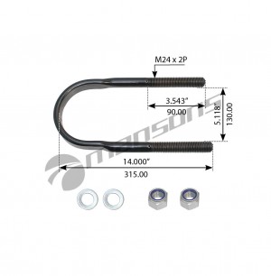 Стремянка рессоры M24*2.0-B16-129/315 HT90 ROR 800.041 MANSONS