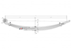 рессора 4 лист задн.! L=1930\ МАЗ 54402912012 OMK AUTO