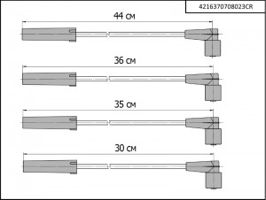 Провод высоковольтный ГАЗ-3302,2705 Бизнес дв.УМЗ-4216 ЕВРО-4 комплект с 05.2011 4216370708023CR CARGEN