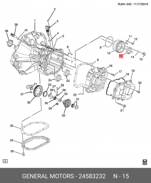 Сальник OPEL Astra H полуоси передней OE 24583232 GENERAL MOTORS