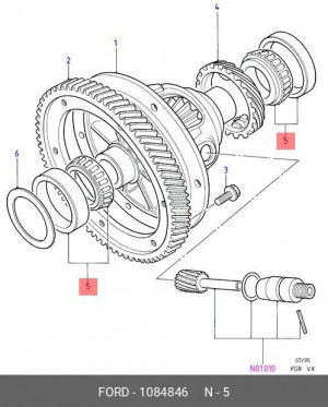 ПОДШИПНИК ДИФФЕРЕНЦИАЛА  BEARING ASSY - 1084846 1084846 FORD