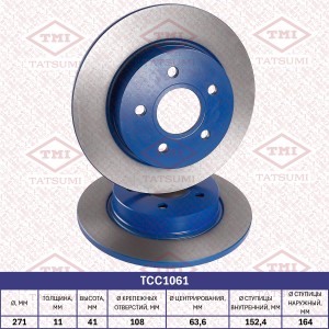 Диск тормозной задний FORD Focus 11- TCC1061 TCC1061 TATSUMI
