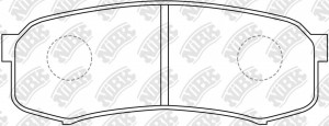 Колодки тормозные TOYOTA Land Cruiser 80,90,120,150 MITSUBISHI Pajero (07-) задн PN1243 NIBK