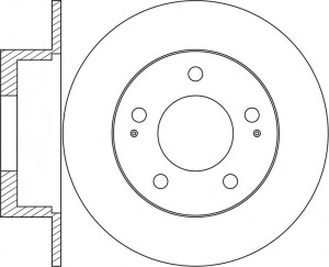 Диск тормозной SSANGYONG Actyon (06-),Kyron (05-),Rexton (06-) задний (1шт.) NIB RN1657 NIBK