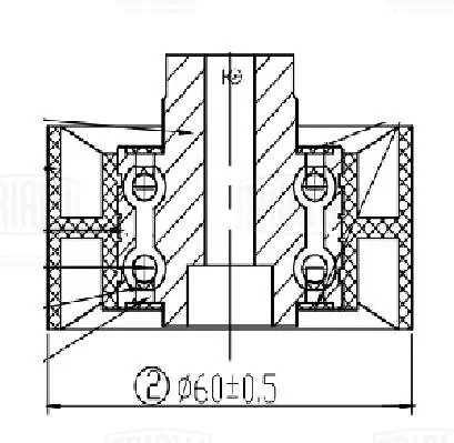 Ролик ГРМ Peugeot 307 (00-)/Citroen C4 (04-) 1.6i (опор.) d=60 (CM 6188) CM 6188 TRIALLI