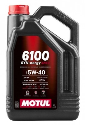 Масло моторное MOTUL 6100 SYN-NERGIE 5W40 п/синт.4л 112926 MOTUL