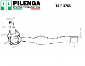 Наконечник тяги рулевой, левый VAG VW T5 TS-P3783 TSP3783 PILENGA