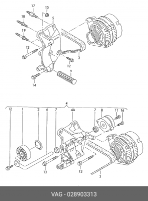 VW TRANSPORTER T4 / T5 028 903 313 VAG