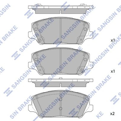 Колодки тормозные HYUNDAI Elantra (15-) передние (4шт.) SANGSIN SP1986 SANGSIN