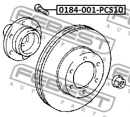 ШПИЛЬКА КОЛЁСНАЯ (10 шт. в упаковке) 0184-001-PCS10 0184-001-PCS10 FEBEST