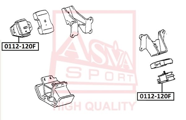 Опора двигателя 0112120F 0112-120F ASVA