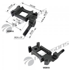 Кронштейн амортизатора F70 прав. с пальцем 300.605 MANSONS