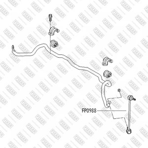 тяга стабилизатора перед.!\ Hyundai Sonata 09>, Kia Optima 10> FP0988 FIXAR