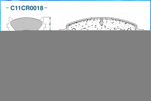 Тормозные колодки передние Low Metallic C11CR0018 C11CR0018 CWORKS