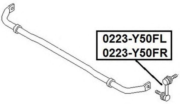 ТЯГА СТАБИЛИЗАТОРА ПЕРЕДНЯЯ ПРАВАЯ NISSAN/INFINITI 0223Y50FR 0223-Y50FR ASVA