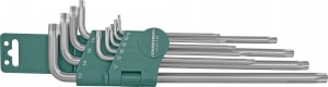 набор ключей! торцевых TORX удлиненных Т9-50, 10 предметов\ H12S110S JONNESWAY