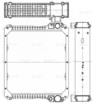 радиатор системы охлаждения! 561x100x569\ New Holland B110/B115/LB110/LB115 дв.  LRC 3123 LUZAR