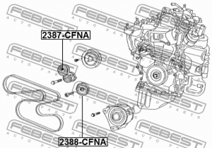 РОЛИК НАТЯЖНОЙ РЕМНЯ КОНДИЦИОНЕРА подходит для AUDI A3/A3 Sportback (8P) 2003-20 2387-CFNA FEBEST
