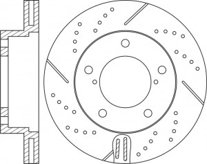 Диск тормозной TOYOTA Sequoia,Tundra (06-) передний (перфорированный) (1шт.) NIB RN22002DSET NIBK