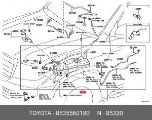 бачок стеклоомывателя!\ Lexus LX 570 07> 85355-60180 TOYOTA