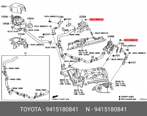 Гайка фланцевая для TOYOTA/LEXUS TOYOTA 94151-80841 94151-80841 TOYOTA