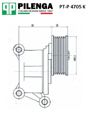 Ролик натяжителя ремня в сборе FOCUS 2, C-MAX, MAZDA 3/5 PT-P4705K PTP4705K PILENGA