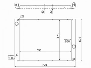 Радиатор BMW 5-SERIES E60 2.02.53.04.55.0 03-10 BW0008-2 BW00082 SAT