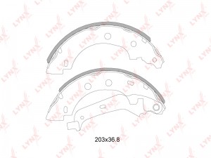 Колодки тормозные барабанные зад BS-6302 LYNXAUTO