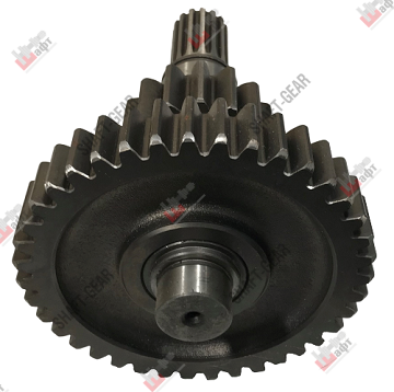 Вал промежуточный демультипликатора (L=255, z=39/15) длинный КПП Shaanxi, Shacma RTD11609A1707048 SHAFT