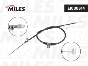 Трос стояночного тормоза правый MITSUBISHI OUTLANDER/CITROEN/PEUGEOT EI000614 EI000614 MILES