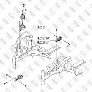 подушка ДВС!\ Hyundai Solaris 10> FL0185 FIXAR