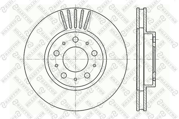 диск тормозной передний!\ Volvo 850/C70-V90 2.0-3.0 94> 6020-4832V-SX STELLOX