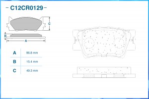 Тормозные колодки задние Low Metallic C12CR0129 C12CR0129 CWORKS