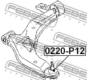 Опора шаровая нижняя NISSAN PRIMERA P12 2001-2007 0220-P12 0220-P12 FEBEST