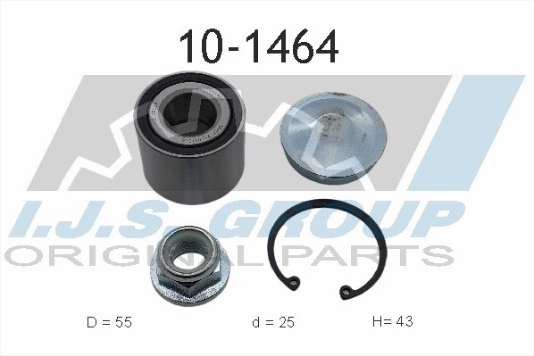 к-кт подшипника ступицы задней!\ Renault Logan/Sandero 04> 101464 IJS GROUP