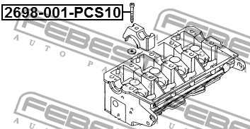 Болт (10 шт. в упаковке) VOLKSWAGEN POLO SEDAN 2003-2015 2698-001-PCS10 2698-001-PCS10 FEBEST
