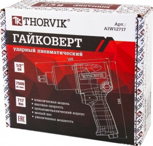 гайковерт ударный пневматический! 1/2''DR 7500 об/мин, 717 Нм\ AIW12717 THORVIK