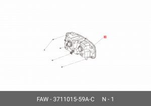 Фара FAW J6,4180,4250 левая OE 371101559AC FAW