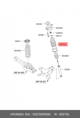 пыльник амортизатора заднего!\ Hyundai Accent/ Elantra 06> 55370-0P000 HYUNDAI