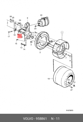 Сальник вала тормозного 38x52x7 958861 VOLVO