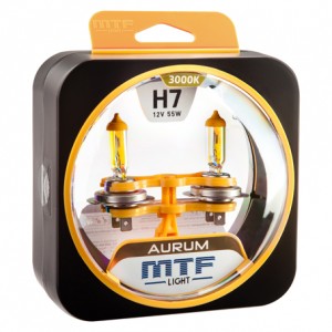Лампа 12V H7 55W PX26d бокс (2шт.) Aurum MTF HAU1207 MTF