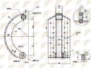 Колодка тормозная с роликом MB 410*180 (сварная) 180020070 SONDER
