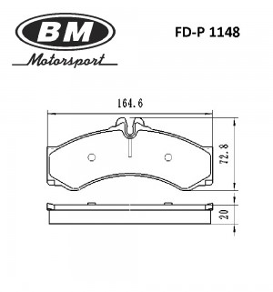 Колодки тормозные дисковые передние FD1148 FD1148 BM MOTORSPORT