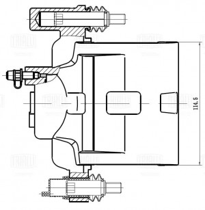 Суппорт торм. Mazda 626 (87-)/323 BJ (98-) перед. лев. d=57мм (CF 012114) CF 012114 TRIALLI