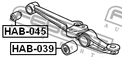 Сайлентблок переднего нижнего рычага HAB-045 FEBEST