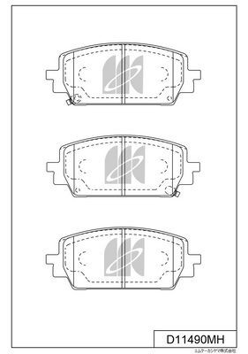 Колодки тормозные дисковые  HYUNDAI SANTA FE D11490MH D11490MH MK KASHIYAMA